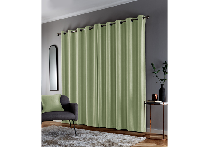 Goodwood Eyelet, Green - Ready Made Curtains - Image 8